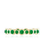 Emerald Full Eternity Band Ring in Bezel Setting AAA - Rosec Jewels