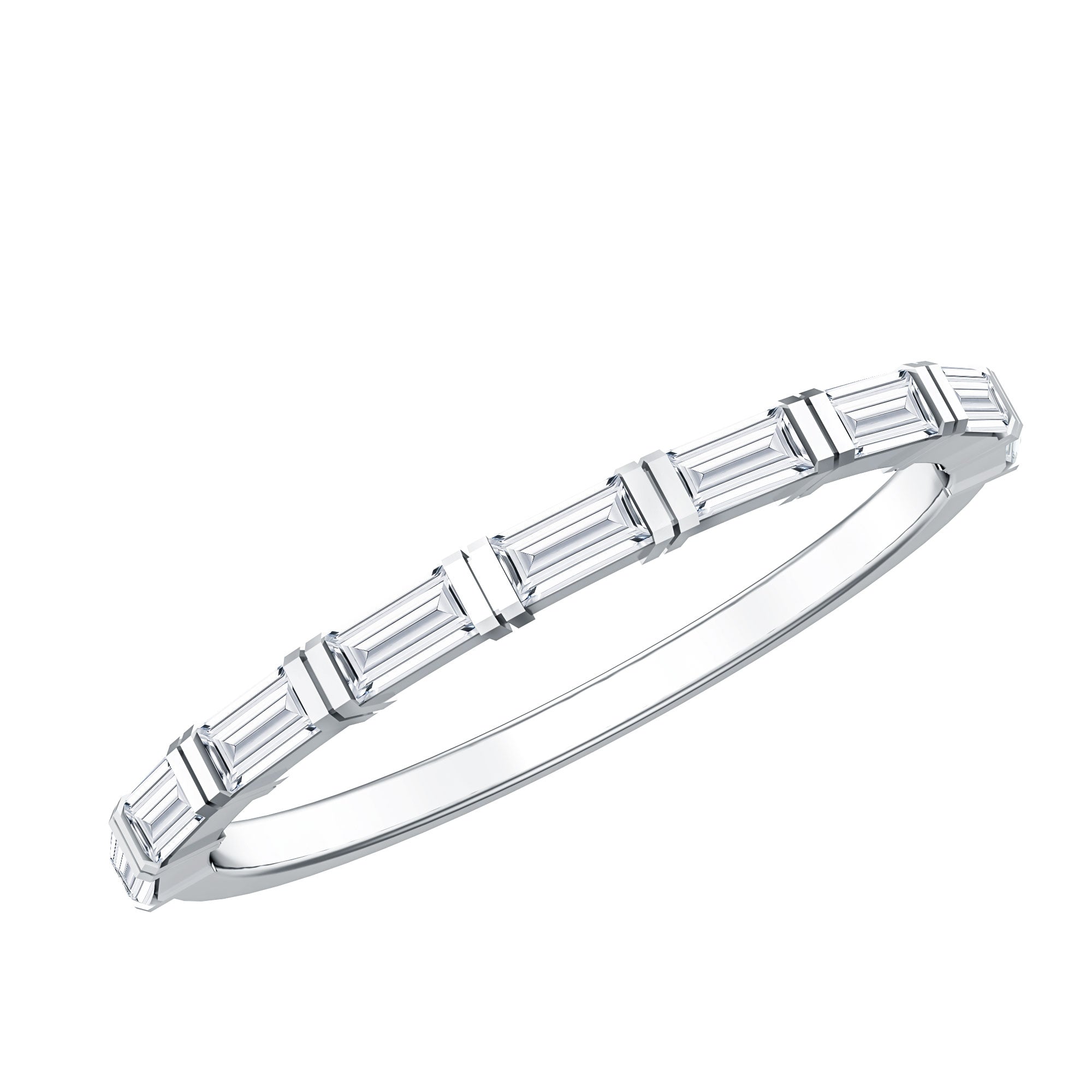 Rosec Jewels-Bar Set Moissanite Eternity East West Ring