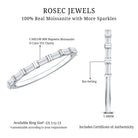 Bar Set Moissanite Eternity East West Ring D-VS1 - Rosec Jewels