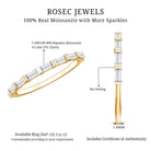Bar Set Moissanite Eternity East West Ring D-VS1 - Rosec Jewels