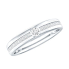 Rosec Jewels-Bezel Set Moissanite Unisex Wedding Band Ring