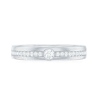 Rosec Jewels-Bezel Set Moissanite Unisex Wedding Band Ring