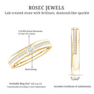 Rosec Jewels-Bezel Set Moissanite Unisex Wedding Band Ring