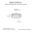 2.25 CT Marquise and Round Cut Moissanite Wedding Band Moissanite - ( D-VS1 ) - Color and Clarity - Rosec Jewels