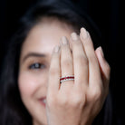 Rosec Jewels-Lab Created Ruby and Diamond Wedding Anniversary Band with Certificate
