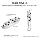 Rosec Jewels-Round Cut Certified Black Onyx Filigree Wedding Band
