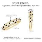 Rosec Jewels-Round Cut Certified Black Onyx Filigree Wedding Band