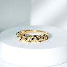 Rosec Jewels-Round Cut Certified Black Onyx Filigree Wedding Band
