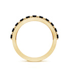 Certified Lab Grown Black and White Diamond Half Eternity Band Ring for Women AAAA ( Synthetic ) - Rosec Jewels