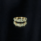 Natural Emerald Filigree Wedding Band for Women AAA - Rosec Jewels