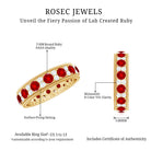 Rosec Jewels-Round Cut Lab Created Ruby and Diamond Wedding Band
