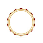 Rosec Jewels-Round Cut Lab Created Ruby and Diamond Wedding Band