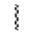 Certified Lab Grown Black and White Diamond 2 Row Eternity Band Ring AAAA ( Synthetic ) - Rosec Jewels