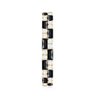 Certified Lab Grown Black and White Diamond 2 Row Eternity Band Ring AAAA ( Synthetic ) - Rosec Jewels