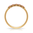 Minimalist Lab Created Ruby and Diamond Cluster Promise Ring AAAA - Rosec Jewels