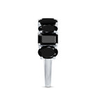 Oval and Emerald Cut Black Onyx Half Eternity Wedding Band AAA - Rosec Jewels