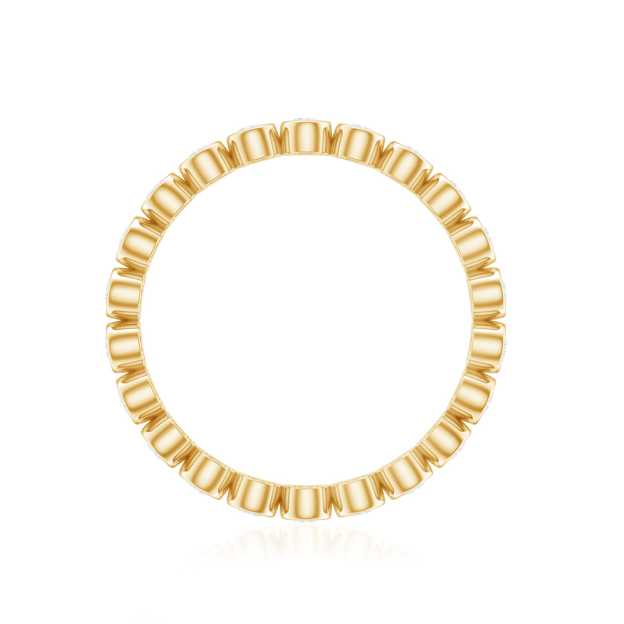 Real Diamond Eternity Ring in Bezel Setting Natural - ( HI-SI ) - Rosec Jewels