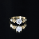 Brilliant Cut Moissanite Rose Engagement Ring For Women D-VS1 - Rosec Jewels