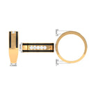 Certified Real Diamond Wedding Band with Black Enamel Natural - ( HI-SI ) - Rosec Jewels