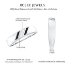 Rosec Jewels-Natural Mens Diamond Wedding Band with Black Enamel
