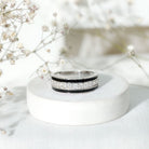 Rosec Jewels-Natural Diamond and Enamel Wedding Band for Men