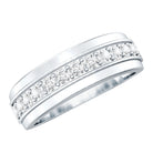Rosec Jewels-Lab Grown Diamond Half Eternity Mens Wedding Band