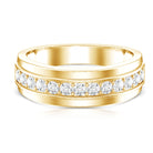 Rosec Jewels-Lab Grown Diamond Half Eternity Mens Wedding Band