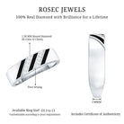 Certified Diamond Enamel Wedding Band Natural - ( HI-SI ) - Rosec Jewels