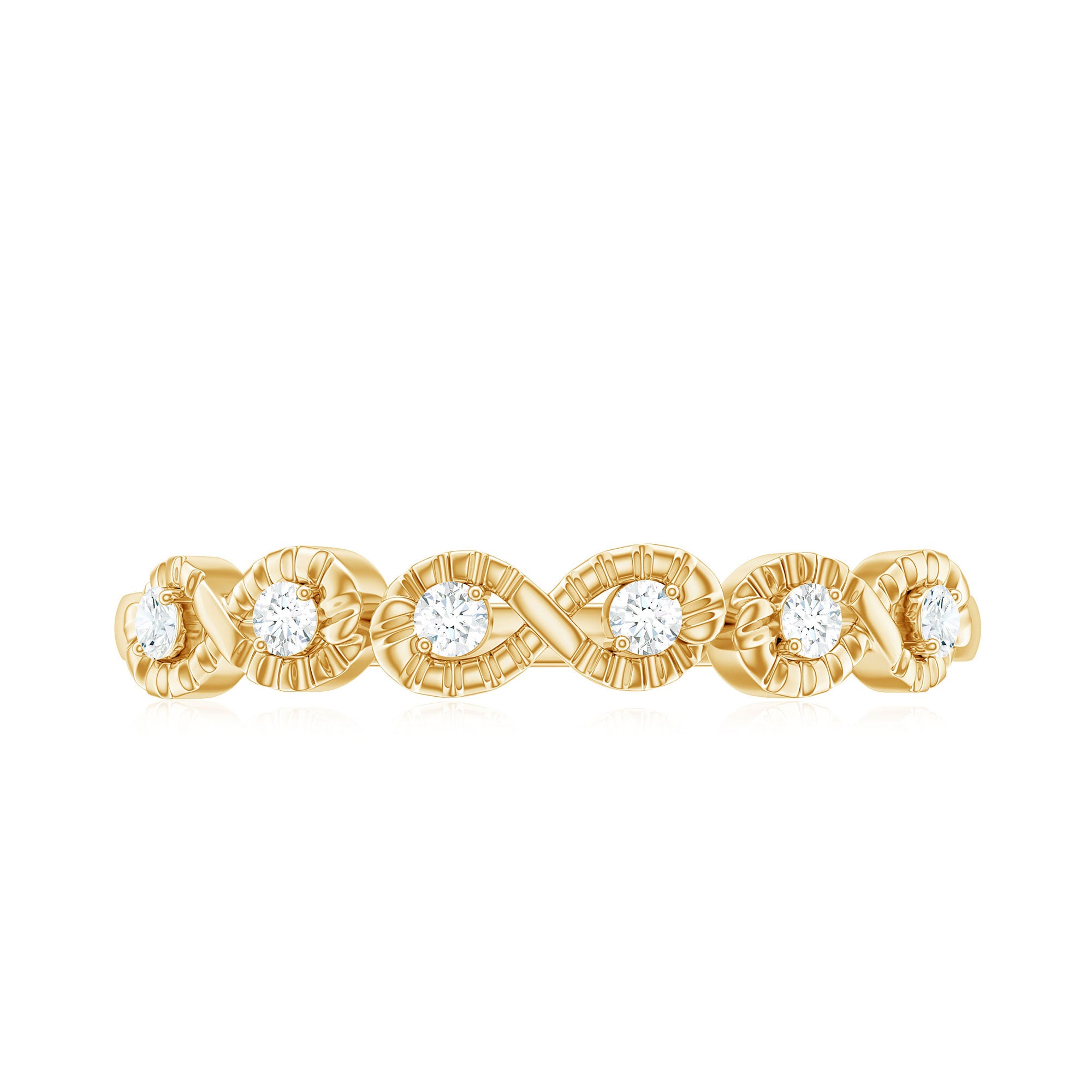 Rosec Jewels-Real Diamond Half Eternity Infinity Ring