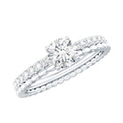 Rosec Jewels-Round Cut Moissanite Designer Engagement Ring With Certificate