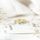 Rosec Jewels-Round Cut Moissanite Designer Engagement Ring With Certificate