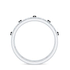 Certified Lab Grown Black and White Diamond Infinity Band Ring AAAA ( Synthetic ) - Rosec Jewels