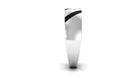 Rosec Jewels-Natural Diamond Mens Wedding Band with Black Enamel