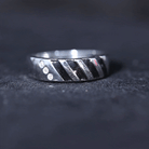 Rosec Jewels-Real Diamond Enamel Band Ring in Flush Setting