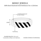 Rosec Jewels-Real Diamond Enamel Band Ring in Flush Setting