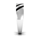 Rosec Jewels-Real Diamond Enamel Band Ring in Flush Setting