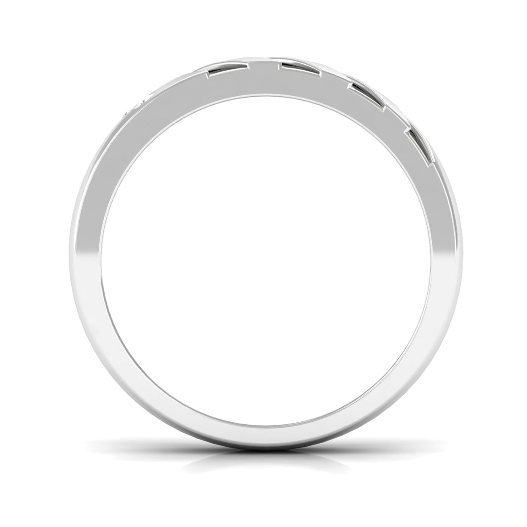 Rosec Jewels-Real Diamond Enamel Band Ring in Flush Setting