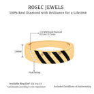 Rosec Jewels-Real Diamond Enamel Band Ring in Flush Setting