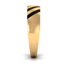 Rosec Jewels-Real Diamond Enamel Band Ring in Flush Setting