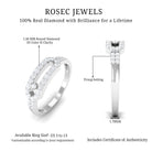 Contemporary Natural Diamond Ring for Women Natural - ( HI-SI ) - Rosec Jewels