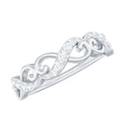 Certified Diamond Infinity Band Ring Natural - ( HI-SI ) - Rosec Jewels