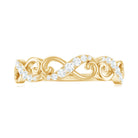Certified Diamond Infinity Band Ring Natural - ( HI-SI ) - Rosec Jewels