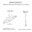 Natural Diamond Promise Ring in Illusion Setting Natural - ( HI-SI ) - Rosec Jewels