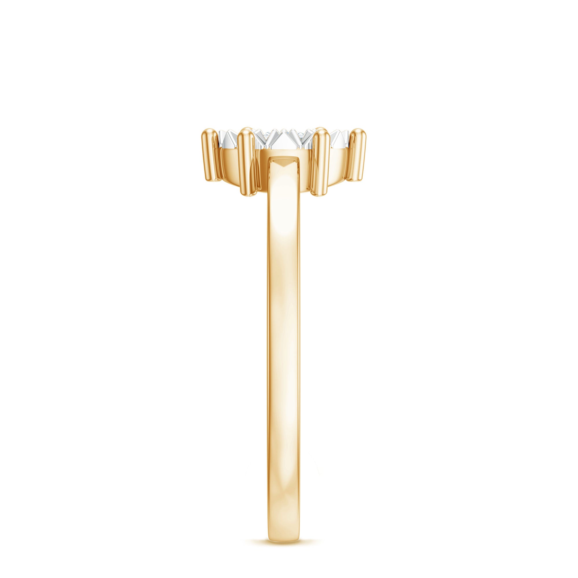 Natural Diamond Promise Ring in Illusion Setting Natural - ( HI-SI ) - Rosec Jewels