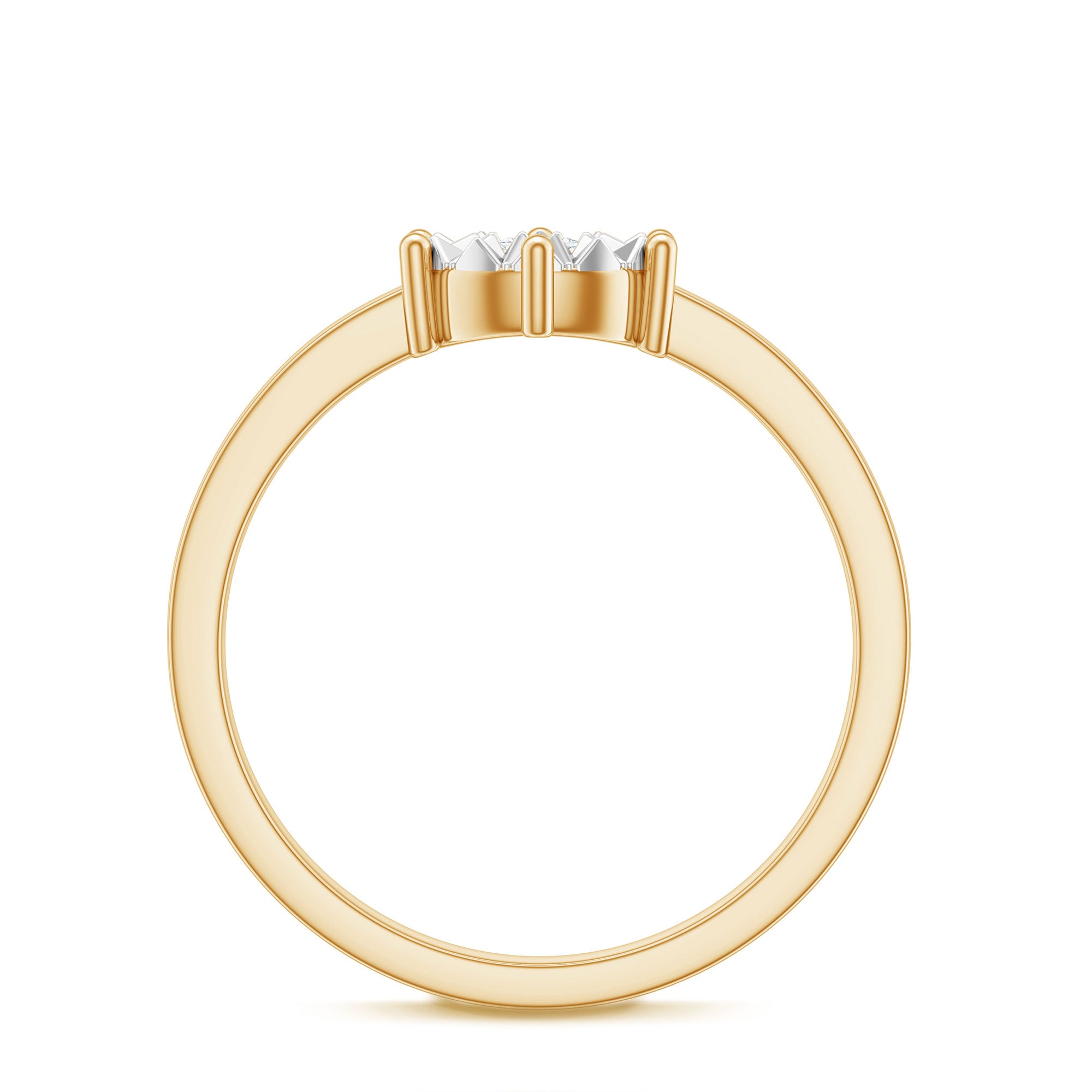 Natural Diamond Promise Ring in Illusion Setting Natural - ( HI-SI ) - Rosec Jewels