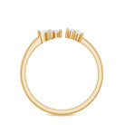 Certified Natural Diamond Cuff Ring for Women Natural - ( HI-SI ) - Rosec Jewels