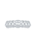 Vintage Inspired Natural Diamond Anniversary Ring Natural - ( HI-SI ) - Rosec Jewels