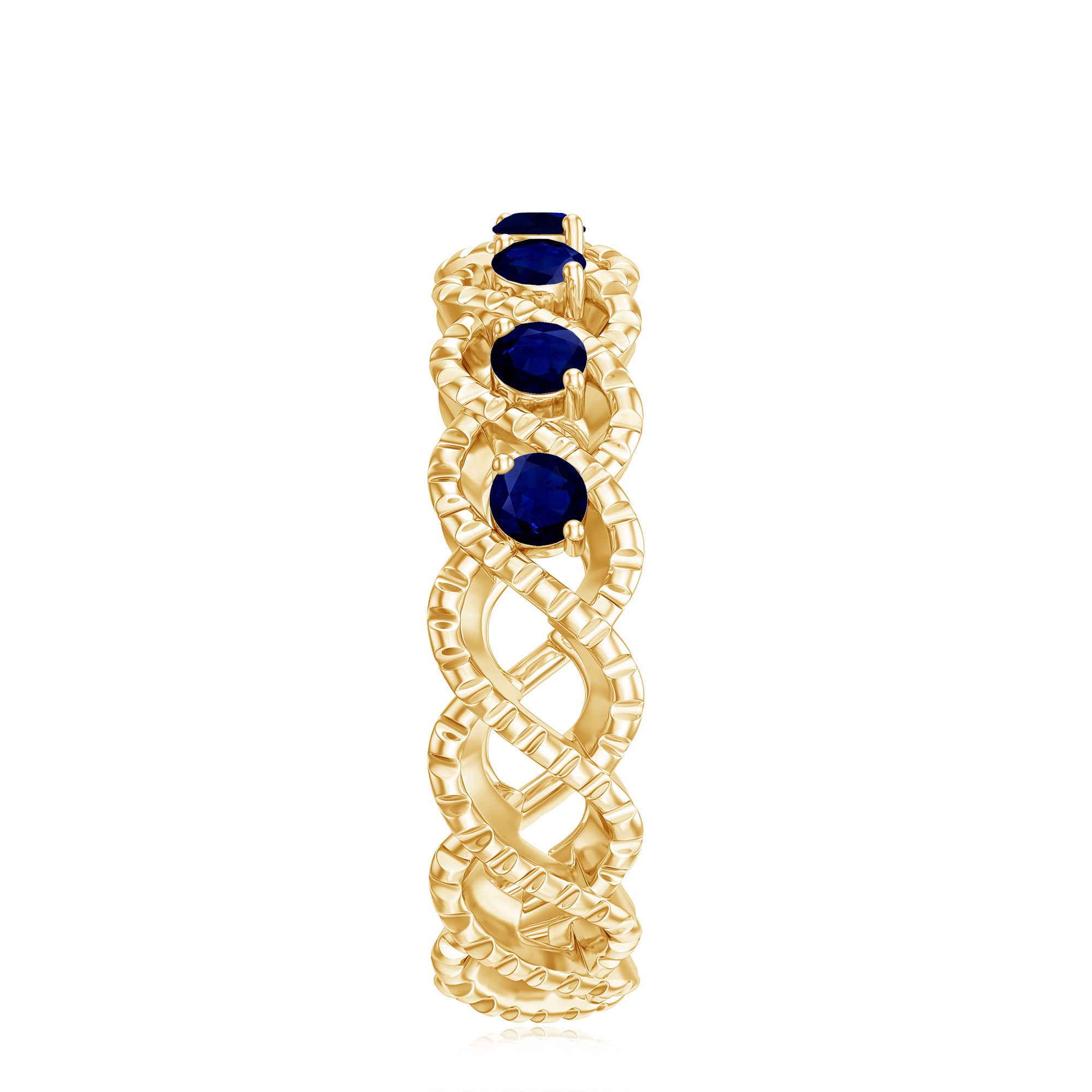 Rosec Jewels-Natural Blue Sapphire Infinity Band For Anniversary