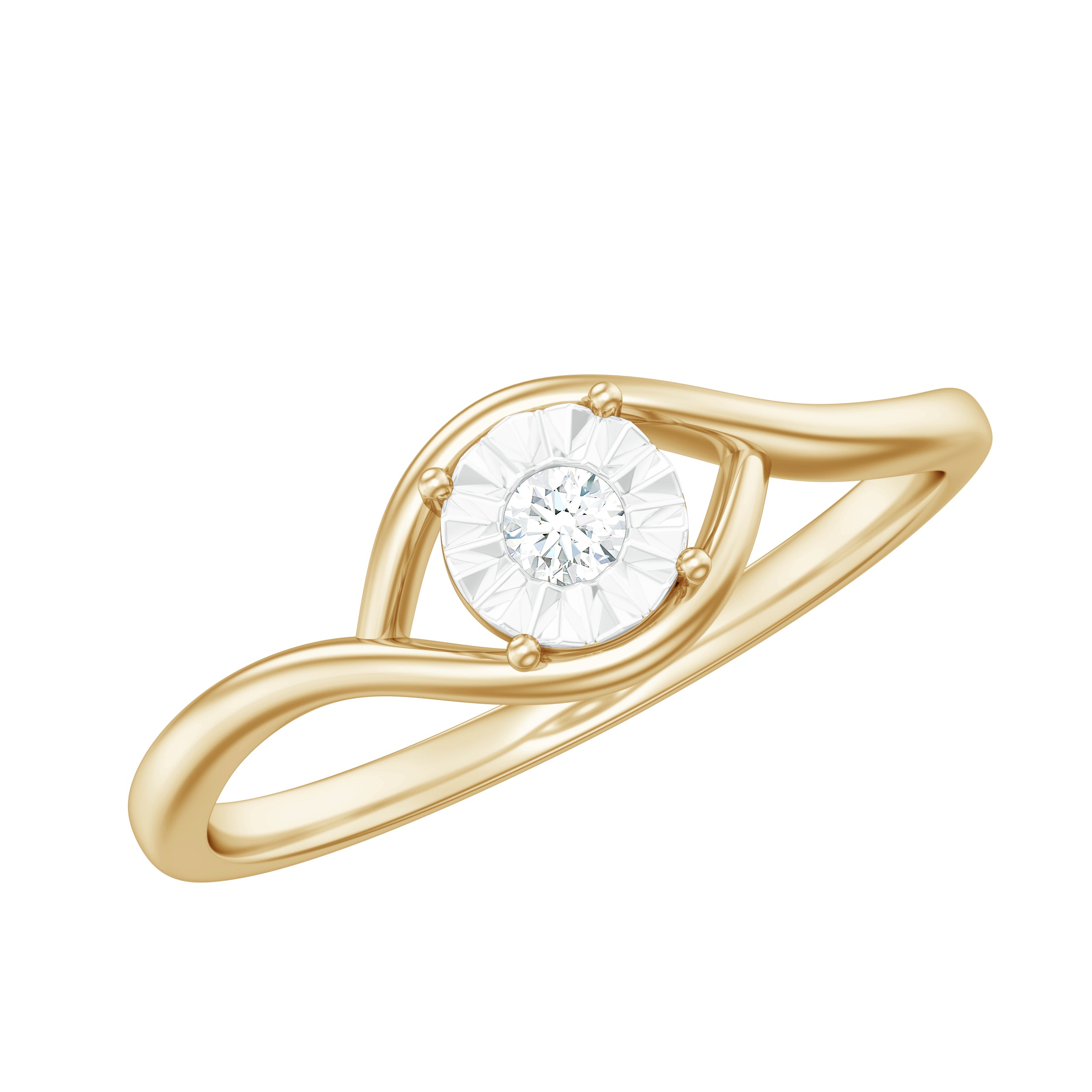 Certified Real Diamond Minimal Promise Ring for Women Natural - ( HI-SI ) - Rosec Jewels
