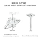 Natural Diamond Cluster Engagement Ring in Illusion Setting Natural - ( HI-SI ) - Rosec Jewels